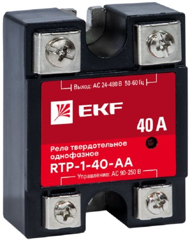 Реле твердотельное EKF PROxima RTP-40-AA 40А 230В AC фото Реле твердотельное EKF PROxima RTP-40-AA 40А 230В AC картинка
